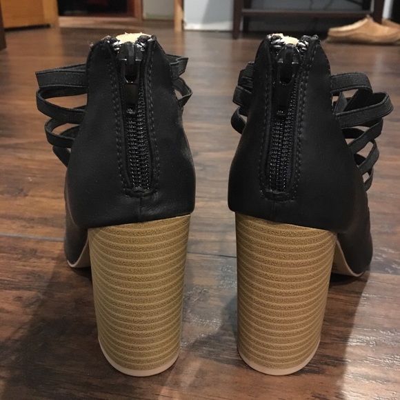 Strappy Black Heels - Picture 3 of 3